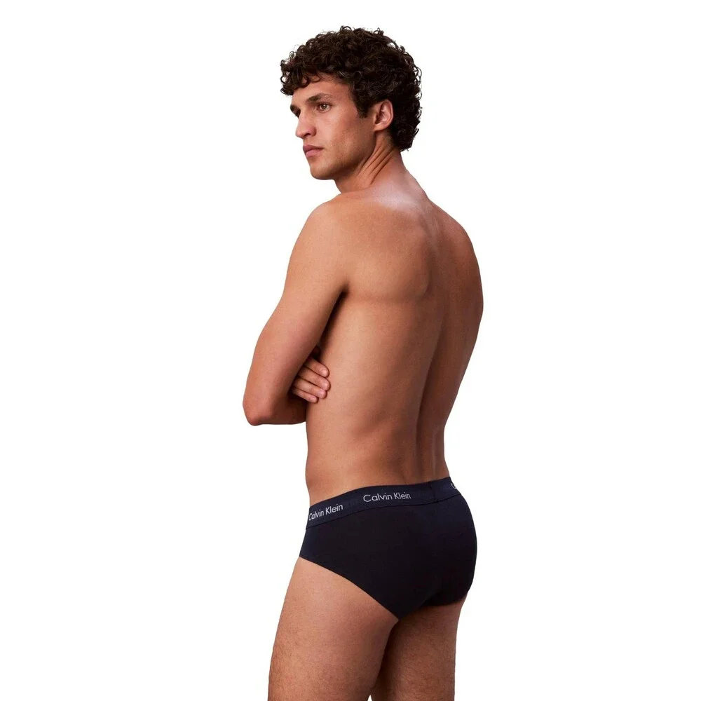 Calvin Klein Underwear Men's Small Multi Cotton Stretch Hip Brief 3-Pack JAX2135
